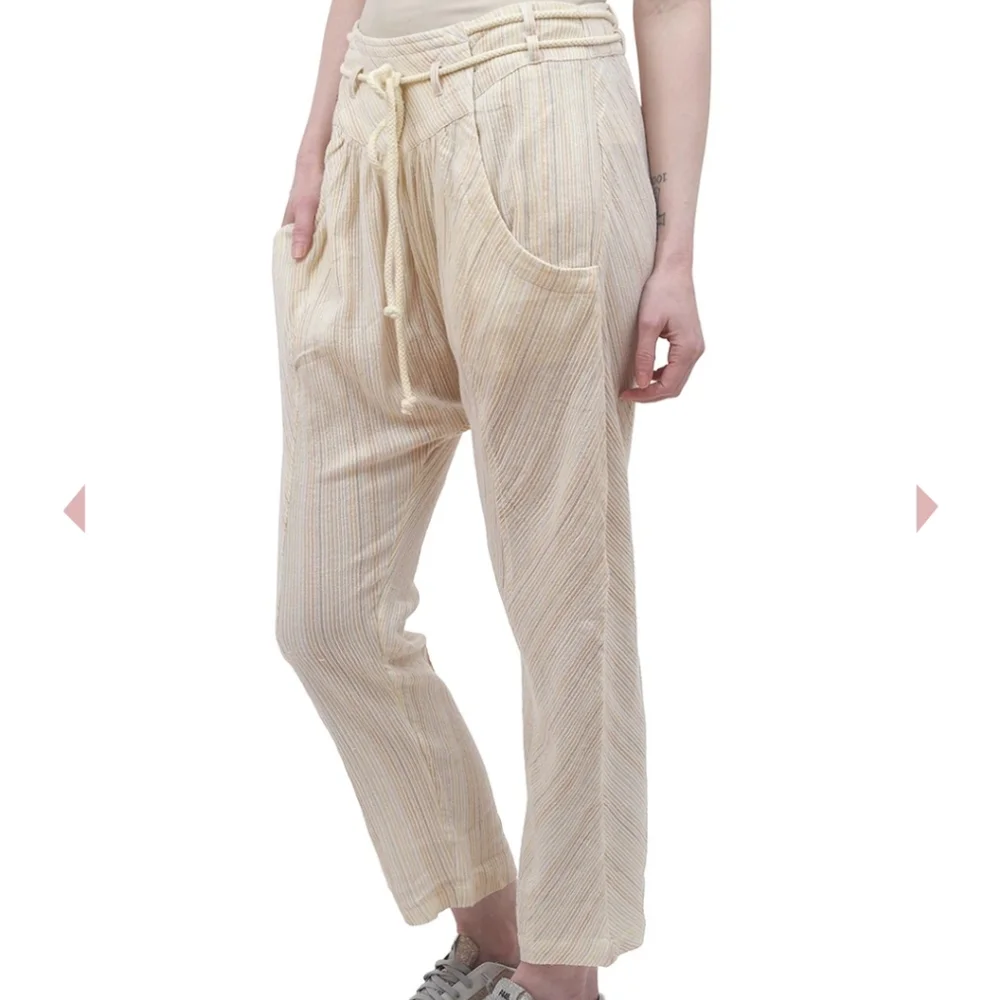 Free People Roll With It Cotton Harem Sun Bleached Combo Slouchy Pants - Picture 1 of 9